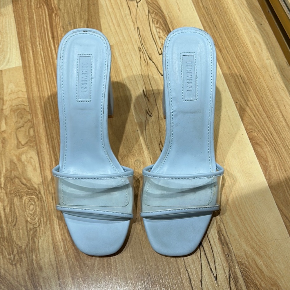Forever 21 White Heels with Minimalist Design